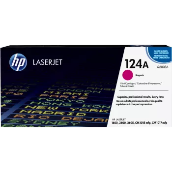 HP 124A ματζέντα γνήσιο τόνερ LaserJet, 2000 σελίδες, ματζέντα, 1 τεμ.