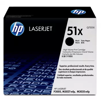 HP 51X υψηλής απόδοσης μαύρο γνήσιο τόνερ LaserJet