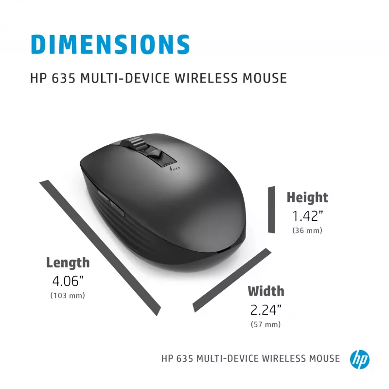 Ποντίκι HP 635 Multi-Device Wireless RF Wireless + Bluetooth