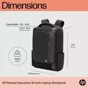 HP Renew Executive σακίδιο laptop 16 inch, σακίδιο, 40,9 cm (16,1 inch), 890 g