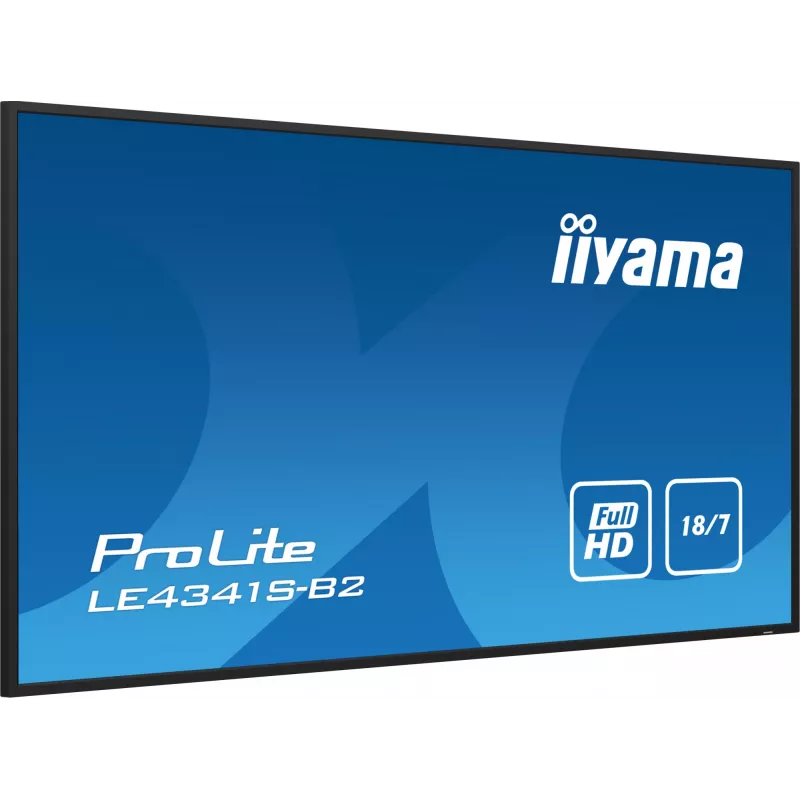iiyama PROLITE LE4341S-B2 ψηφιακή οθόνη σήμανσης 108 cm (42,5 inch) LCD 350 cd/m² Full HD μαύρο 18/7