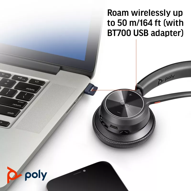 HP Poly Voyager 4310 Microsoft Teams πιστοποιημένο Headset USB-C + BT700 Dongle