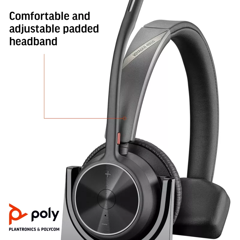 HP Poly Voyager 4310 Headset USB-C + BT700 Dongle + Σταθμός Φόρτισης