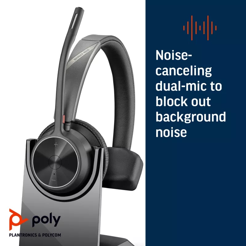 HP Poly Voyager 4310 Headset USB-C + BT700 Dongle + Σταθμός Φόρτισης