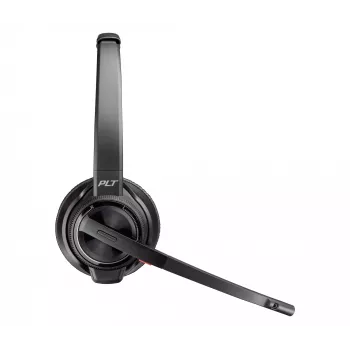HP Poly Savi 8220 8Y9C4AA στερεοφωνικό ανταλλακτικό ακουστικό DECT με βάση φόρτισης, μαύρο