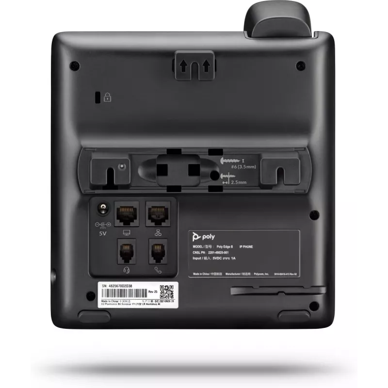 IP-Τηλέφωνο POLY Edge B10 Μαύρο, ενσύρματο ακουστικό, 2 γραμμές, Οθόνη LCD
