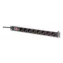 DIGITUS PDU - 1U Αλουμινένιο για τοποθέτηση σε rack 7x ασφάλεια + 1x έξοδος 16A 4000W 250VAC 50/60Hz προστασία υπερφόρτωσης