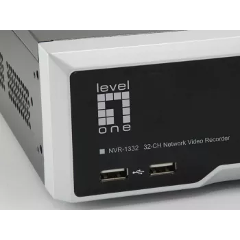 LevelOne NVR-1332 4-Bay Καταγραφέας βίντεο δικτύου H.265 32 κανάλια 3840x2160