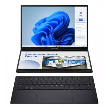 ASUS Zenbook Duo UX8406CA-PZ068X Laptop, Intel Core Ultra 9 285H, 14 inch 3K, 32GB, 2TB SSD, Windows 11 Pro, γερμανικό πληκτρολόγιο QWERTZ