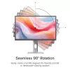 ALOGIC Επιτραπέζια οθόνη - Clarity Pro - 27 inch - 3840x2160 (4K UHD) με 65W PD και Webcam