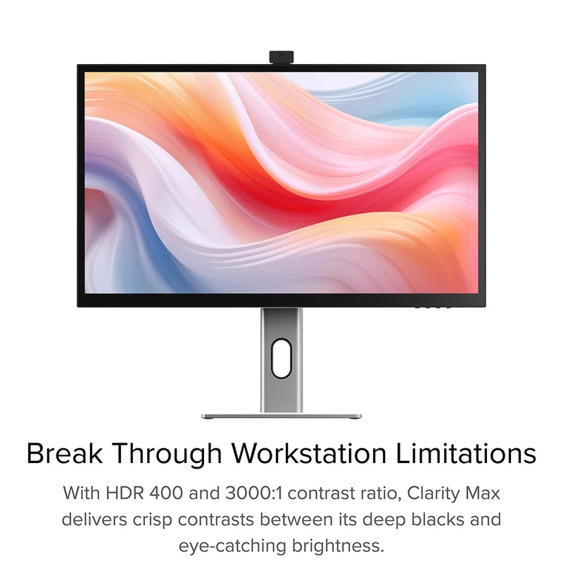 ALOGIC Επιτραπέζια οθόνη - Clarity Pro - 27 inch - 3840x2160 (4K UHD) με 65W PD και Webcam