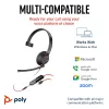 HP Poly Blackwire 5210 Μονοφωνικό USB-C Headset +3.5mm Plug +USB-C/A Adapter (Bulk)