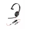 HP Poly Blackwire 5210 Μονοφωνικό USB-C Headset +3.5mm Plug +USB-C/A Adapter (Bulk)