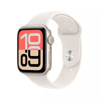 APPLE Watch SE 3 GPS + Cellular 44mm Θήκη αλουμινίου Starlight με αθλητικό λουράκι Starlight M/L