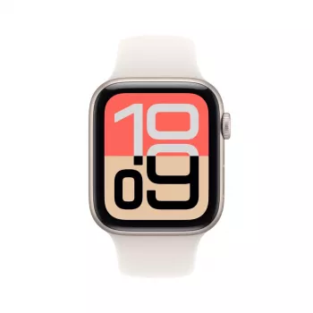 APPLE Watch SE 3 GPS + Cellular 44mm Θήκη αλουμινίου Starlight με αθλητικό λουράκι Starlight M/L