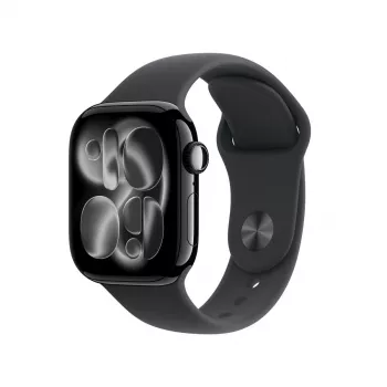 APPLE Watch Series 11 GPS 42mm θήκη Jet Black Aluminium με μαύρο Sportarmband M/L
