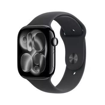 APPLE Watch Series 11 GPS + Cellular 46mm θήκη Jet Black Aluminium με μαύρο Sportarmband M/L