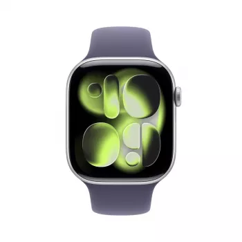 APPLE Watch Series 11 GPS + Cellular 46mm Θήκη αλουμινίου Ασημί με αθλητικό λουράκι Purple Fog M/L