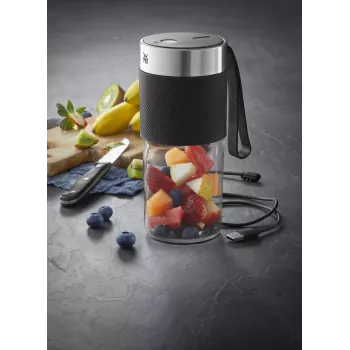 WMF KITCHENminis 0416700011 0,3 L Επιτραπέζιο μπλέντερ 50 W μαύρο, ανοξείδωτο ατσάλι, διαφανές