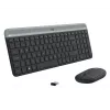 Logitech MK470 Ασύρματο πληκτρολόγιο+ποντίκι, Graphite, ποντίκι συμπεριλαμβάνεται, QWERTY US, USB