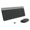 Logitech MK470 Ασύρματο πληκτρολόγιο+ποντίκι, Graphite, ποντίκι συμπεριλαμβάνεται, QWERTY US, USB