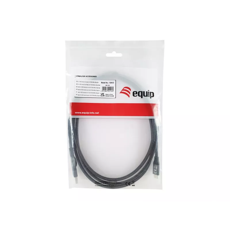 Equip 128432 Καλώδιο USB USB 3.2 Gen 2x2 2 m USB A/USB C USB C Μαύρο