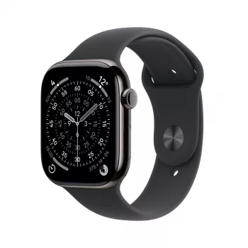 APPLE Watch Series 11 GPS + Cellular 46mm Θήκη Schiefer Titanium με μαύρο αθλητικό λουράκι M/L