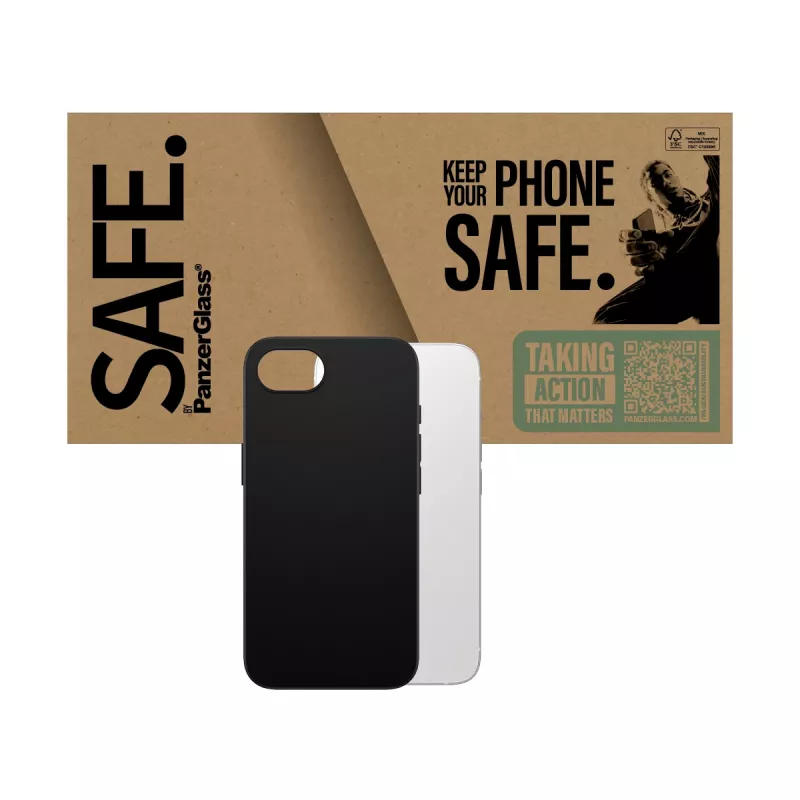 PanzerGlass SAFE. by ® Θήκη TPU Μαύρο iPhone 17e | 16e, Θήκη, Apple, Apple - iPhone 16e, Μαύρο