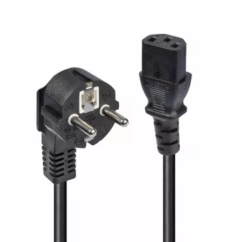 Lindy 3m Καλώδιο τροφοδοσίας Schuko 2-Pin αρσενικό σε IEC C13, Μαύρο, 3 m, CEE7/7, Υποδοχή C13
