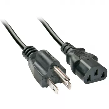 Lindy 2m Καλώδιο τροφοδοσίας US 3 Pin σε C13, 2 m, Υποδοχή C13
