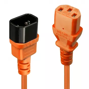 Lindy 1m Καλώδιο επέκτασης IEC, Πορτοκαλί