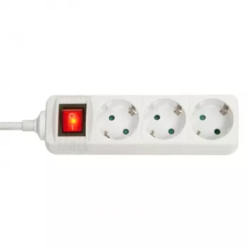 Lindy 73101 Καλώδιο επέκτασης τροφοδοσίας 3 Έξοδοι AC Εσωτερικού χώρου Λευκό
