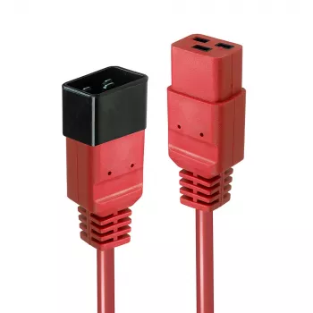 Lindy 1m Καλώδιο επέκτασης IEC C19 σε C20, Κόκκινο