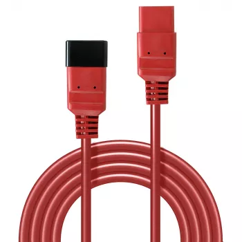 Lindy 1m Καλώδιο επέκτασης IEC C19 σε C20, Κόκκινο