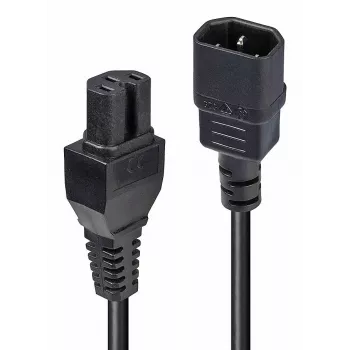 Lindy 2m Καλώδιο τροφοδοσίας IEC C14 σε IEC C15 'Hot Condition', Μαύρο