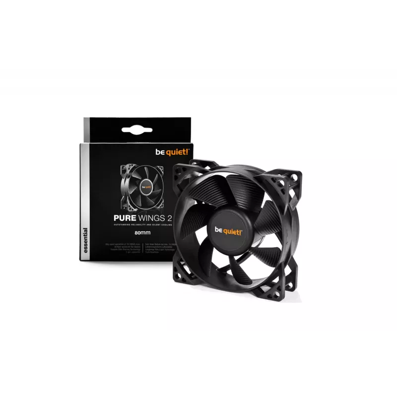 be quiet PURE WINGS 2, 80mm ανεμιστήρας κουτιού υπολογιστή 8 cm μαύρο
