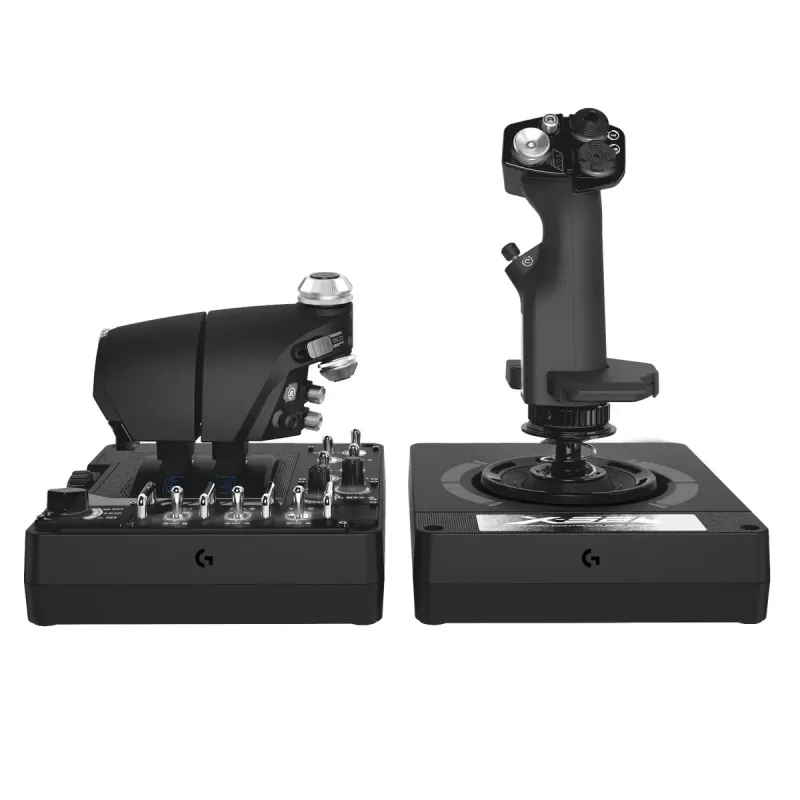 Logitech G X56 H.O.T.A.S. joystick και μοχλός γκαζιού (Saitek Pro Flight X56 Rhino), ενσύρματο USB, PC, μαύρο