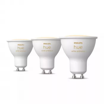 Philips Hue White ambience GU10 – έξυπνο φωτιστικό – (συσκευασία 3 τεμ.)