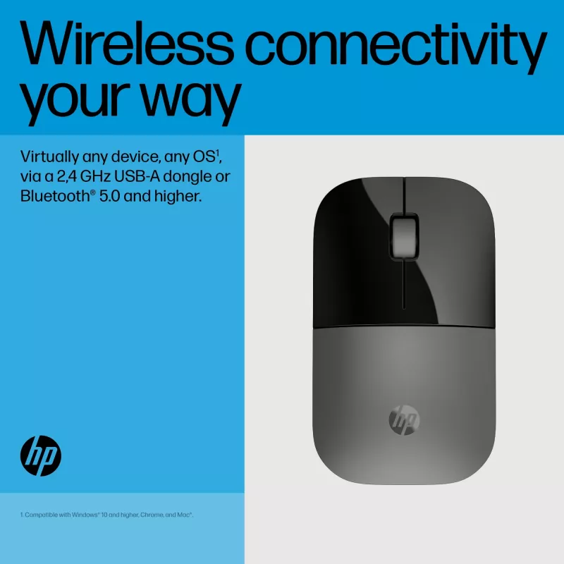 HP Z3700 Dual Silver Ποντίκι, αμφίχειρο, RF Wireless + Bluetooth, Ασημί