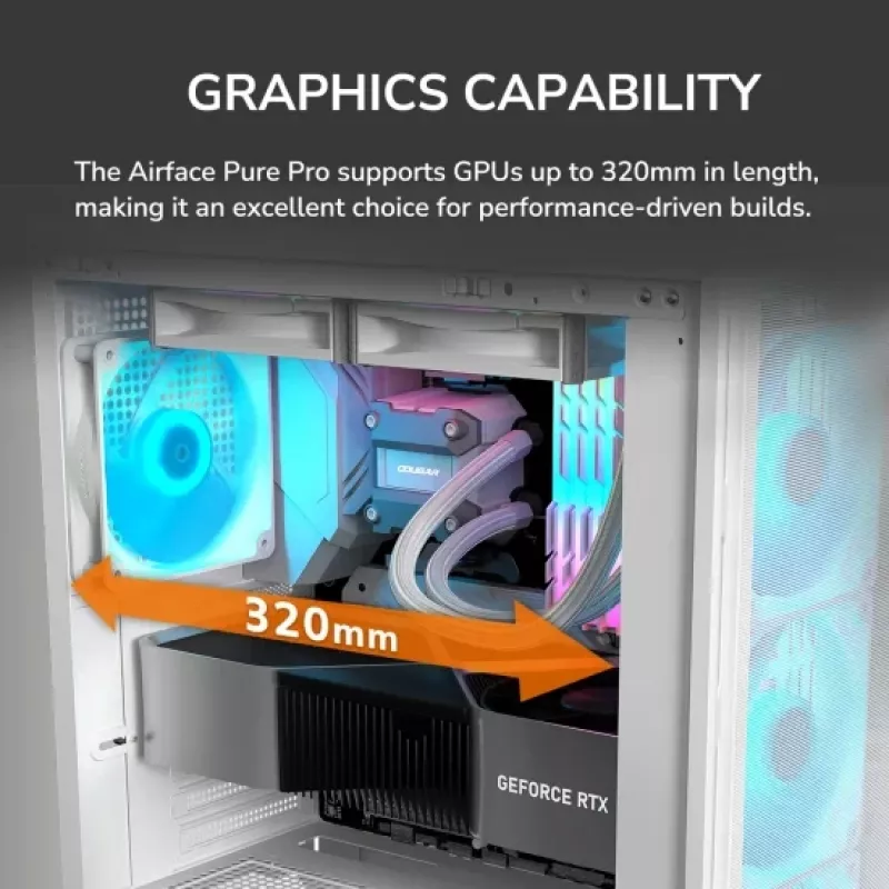 Κουτί Midi-Tower COUGAR Airface Pure PRO, ARGB, Μαύρο