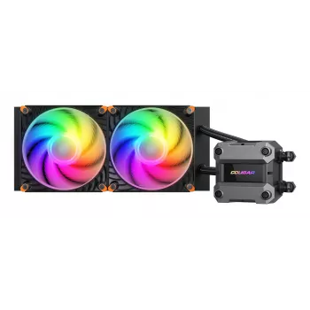 COUGAR CPU υδρόψυξη Poseidon Ultra 240, ARGB, μαύρο, All-in-One υδρόψυκτρο, 12 cm, 500 RPM, 2200 RPM, μαύρο