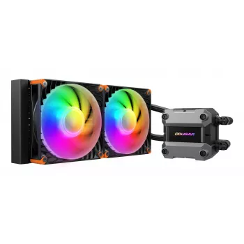COUGAR CPU υδρόψυξη Poseidon Ultra 240, ARGB, μαύρο, All-in-One υδρόψυκτρο, 12 cm, 500 RPM, 2200 RPM, μαύρο