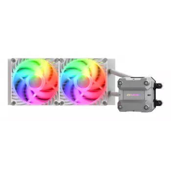 COUGAR CPU υδρόψυξη Poseidon Ultra 240, ARGB, λευκό, All-in-One υδρόψυκτρο, 12 cm, 500 RPM, 2200 RPM, λευκό