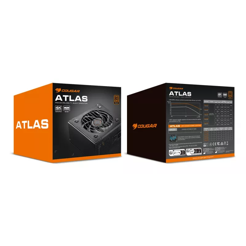 COUGAR τροφοδοτικό ATLAS 750W ATX / 80 Plus Bronze