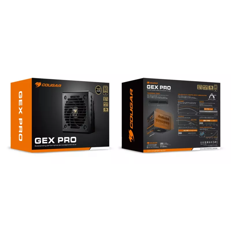 COUGAR τροφοδοτικό GEX PRO 650W ATX3.1 / 80 Plus Gold / Modular