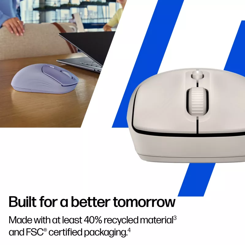 HP 400 Αθόρυβο Maple Ασύρματο Ποντίκι, αμφίχειρο, RF Wireless + Bluetooth, 6000 DPI, μπεζ