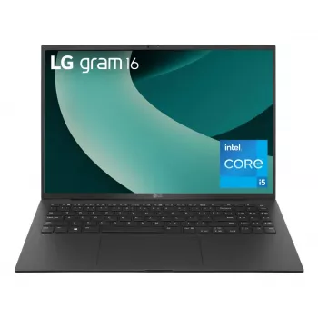 LG Gram 16ZB90RU Intel® Core™ i5 i5-1334U Φορητός υπολογιστής 40,6 cm (16 ίντσες) WQXGA 16 GB LPDDR4x-SDRAM 512 GB SSD Wi-Fi 6E (802.11ax) Windows 11 Pro Γερμανικά μαύρο