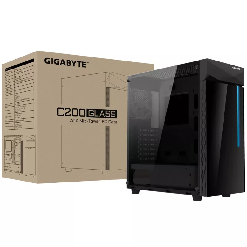 Κουτί PC GIGABYTE C200 Midi Tower Μαύρο