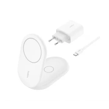 BELKIN Boostcharge Qi2 15w Magnetic 2in1 Stand – Λευκό