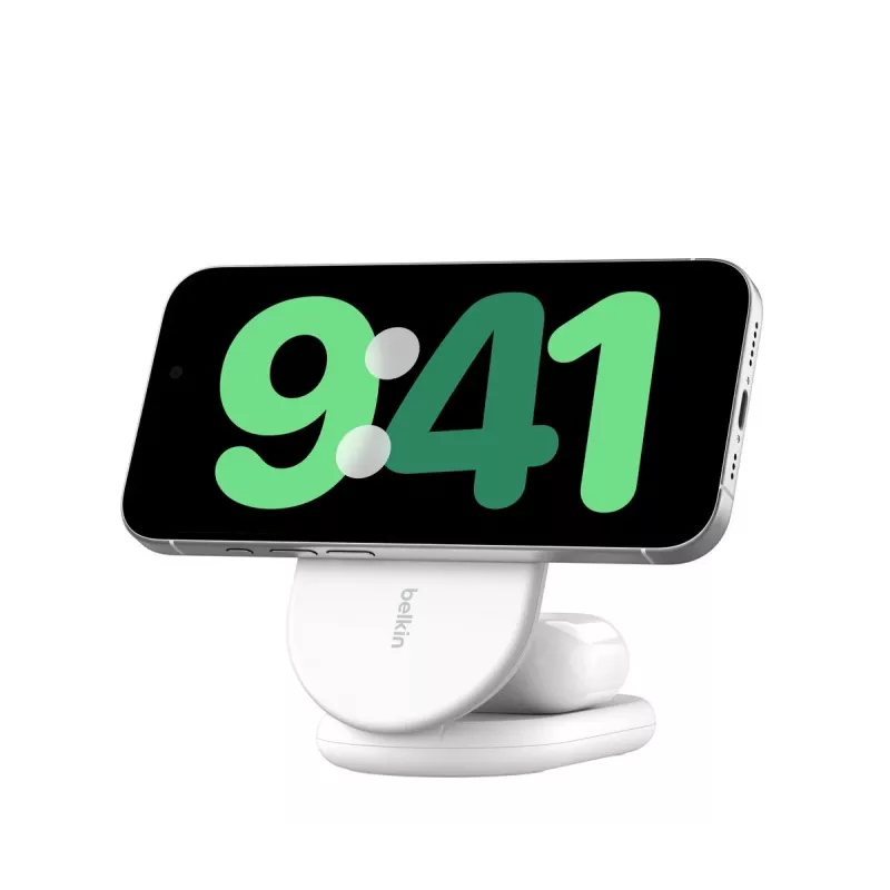 BELKIN Boostcharge Qi2 15w Magnetic 2in1 Stand – Λευκό